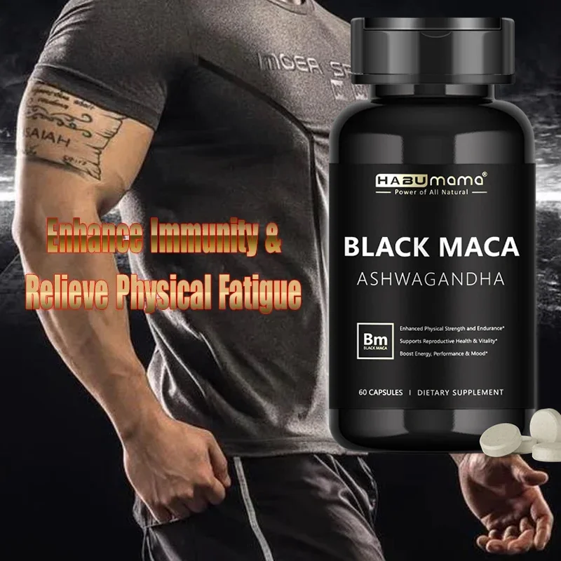 Herbal Supplement - Supplément d'amélioration masculin avec Maca noire