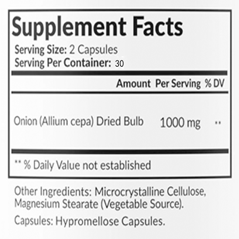 Extrait naturel d'oignon 1000m - Herbal Supplement avis et prix