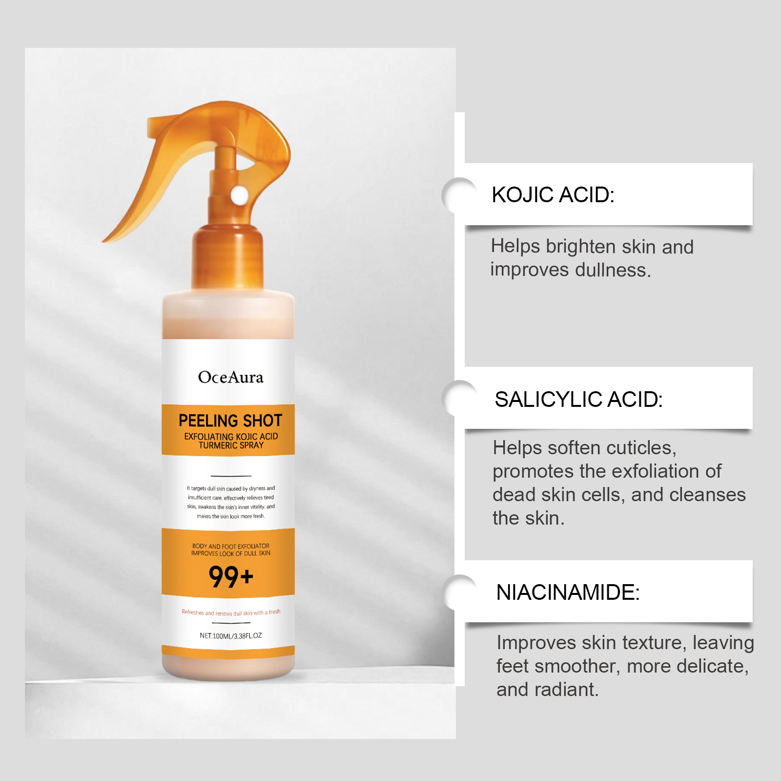 Spray exfoliant Peeling Shot à - Turmeric avis et prix
