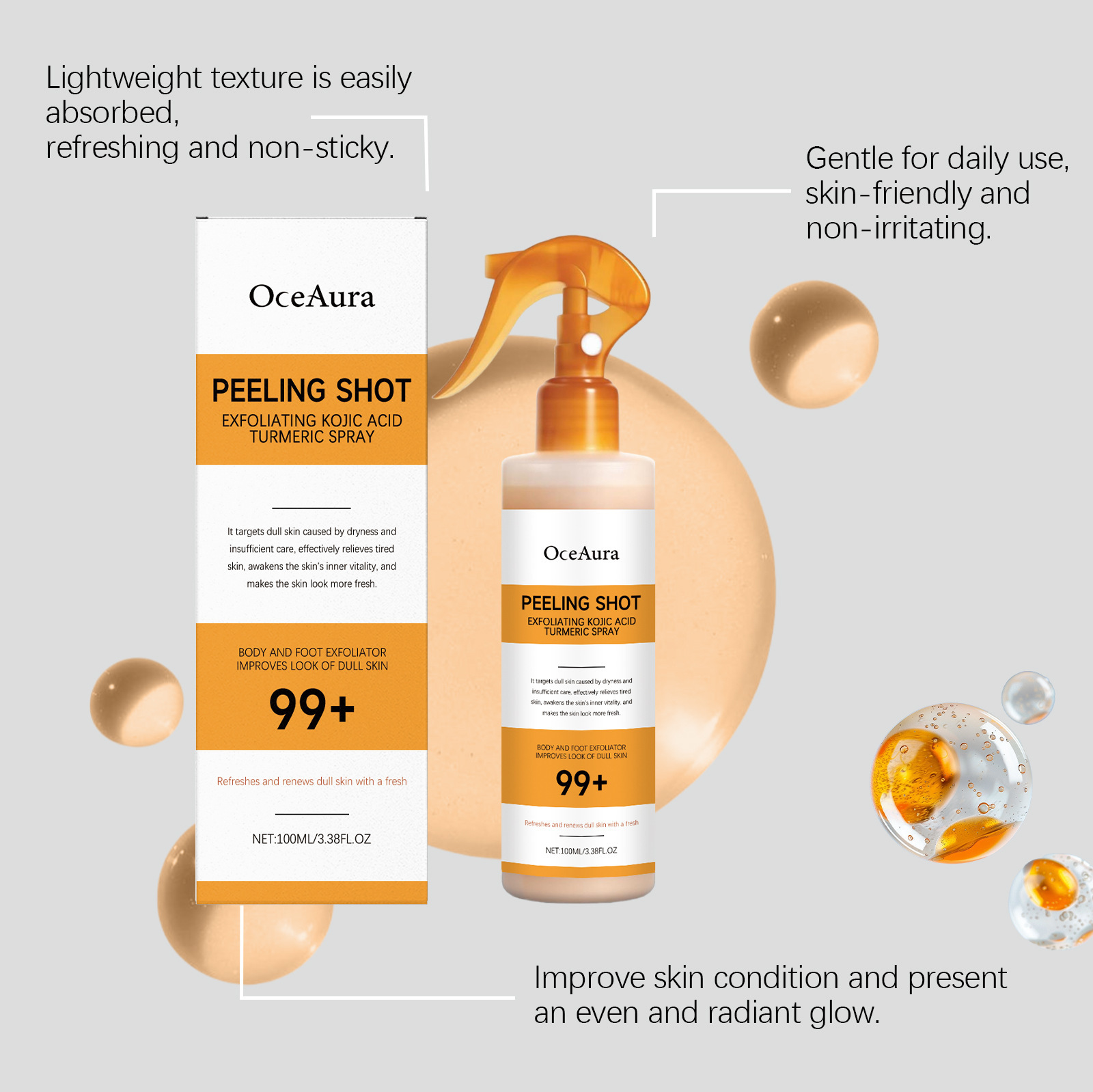 OCEAURA Spray exfoliant au cur - Turmeric avis et prix